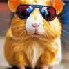 Hamster Wearing Sunglasses Diamond Painting