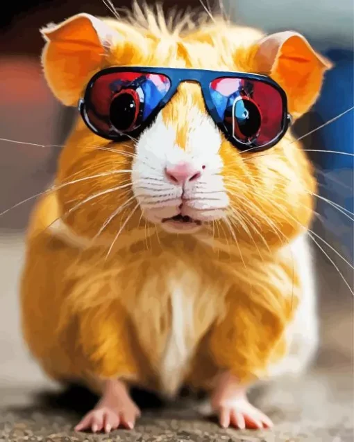 Hamster Wearing Sunglasses Diamond Painting