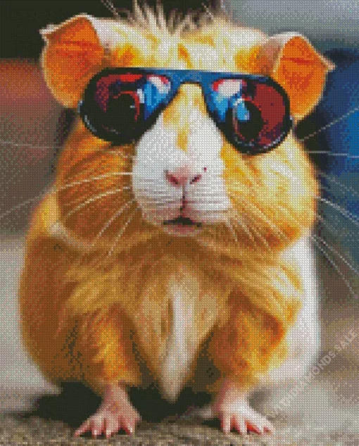 Hamster Wearing Sunglasses Diamond Painting