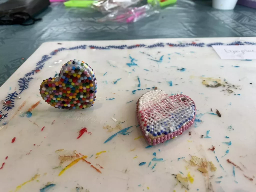 Diamond Embellished Heart Magnets Handcrafted Gifts