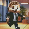 Hedgehog In Suit Diamond Painting