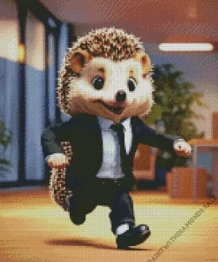 Hedgehog In Suit Diamond Painting