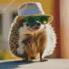 Hedgehog Wearing Sunglasses Diamond Painting