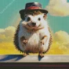 Hedgehog With Hat Diamond Painting