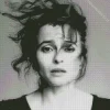 Helena Bonham Black And White Diamond Painting