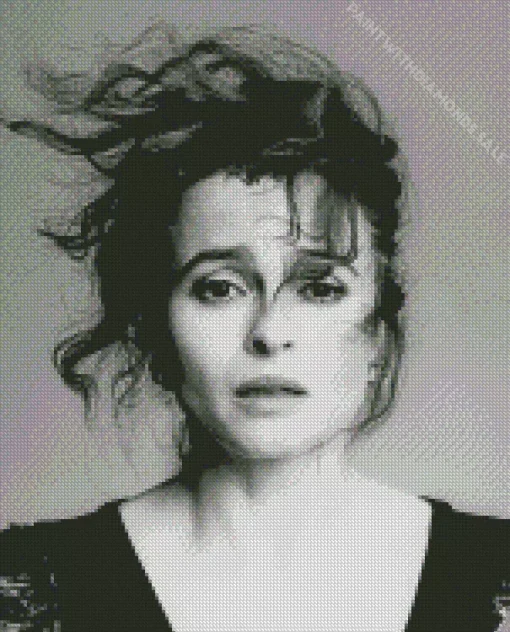 Helena Bonham Black And White Diamond Painting