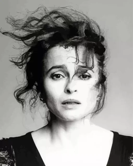 Helena Bonham Black And White Diamond Painting