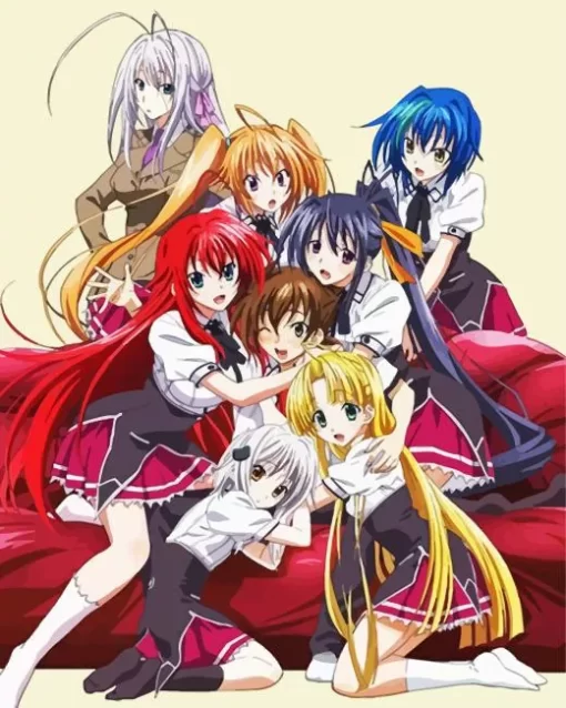 High School DxD Characters Diamond Painting