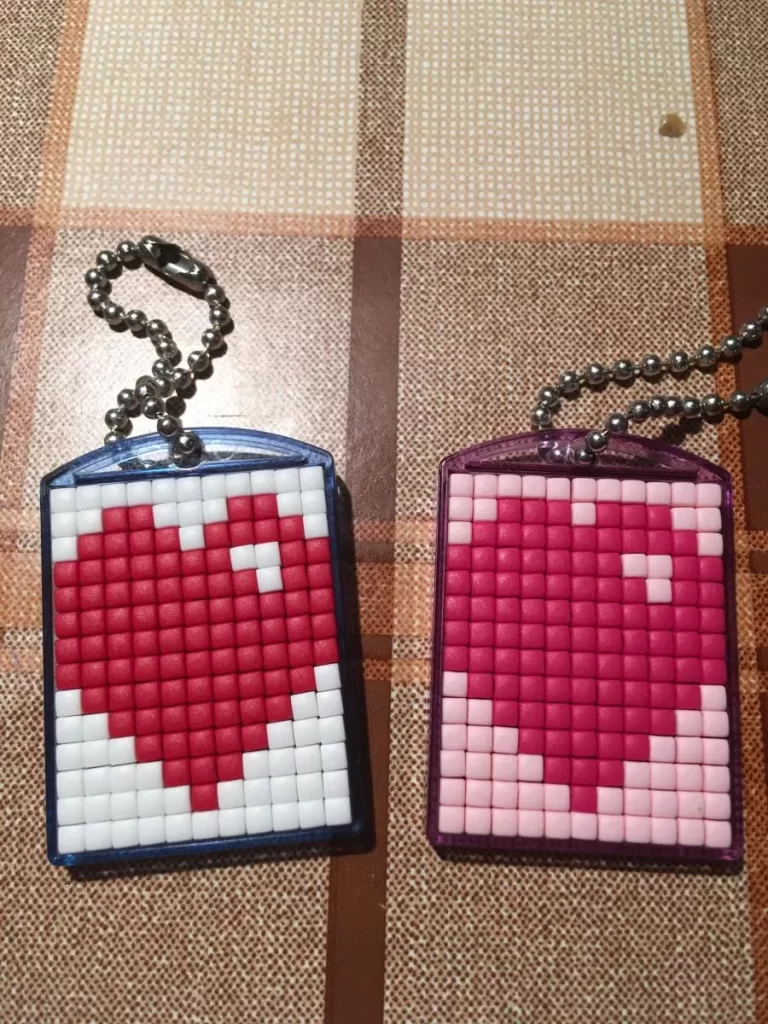 Shimmering Heart Keychains