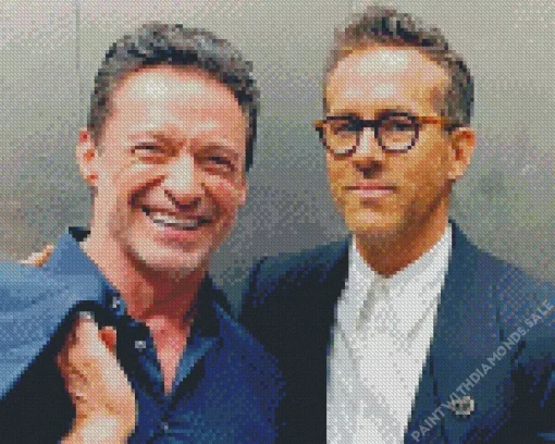 Hugh Jackman And Ryan Reynolds Diamond Painting