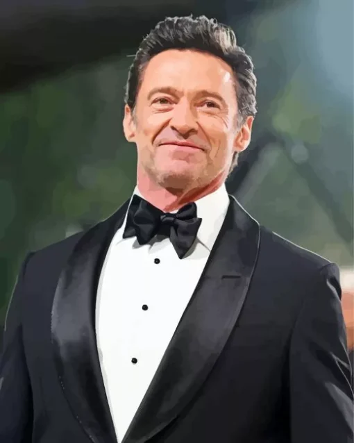 Hugh Jackman Smiling Diamond Painting