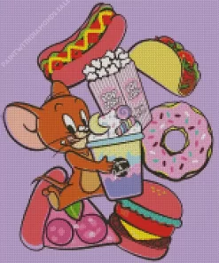 Jerry With Food Diamond Painting