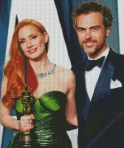 Jessica Chastain And Her Husband Diamond Painting