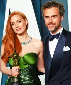 Jessica Chastain And Her Husband Diamond Painting