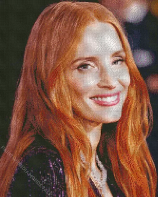 Jessica Chastain Smiling Diamond Painting