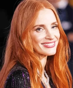 Jessica Chastain Smiling Diamond Painting