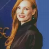 Jessica Chastain Wearing Black Diamond Painting