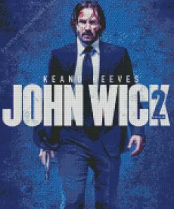 John Wick Keanu Reeves Poster Diamond Painting