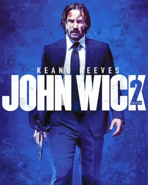 John Wick Keanu Reeves Poster Diamond Painting