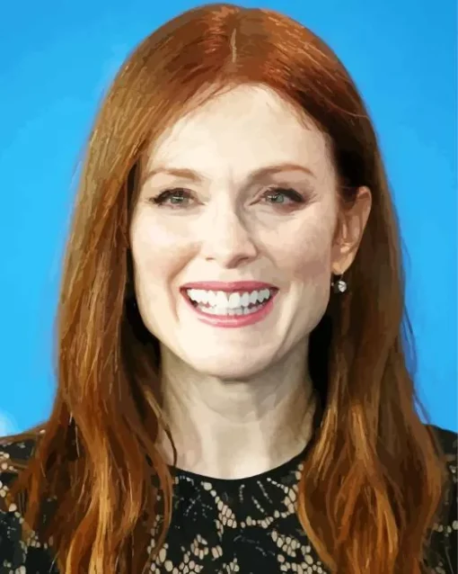 Julianne Moore Smiling Diamond Painting