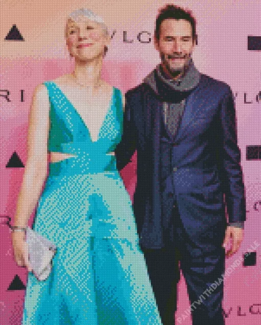 Keanu Reeves And His Wife Diamond Painting