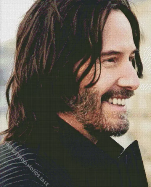 Keanu Reeves Smiling Diamond Painting