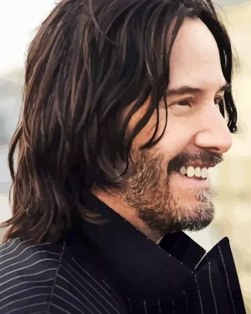 Keanu Reeves Smiling Diamond Painting