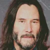 Keanu Reeves With Long Hair Diamond Painting