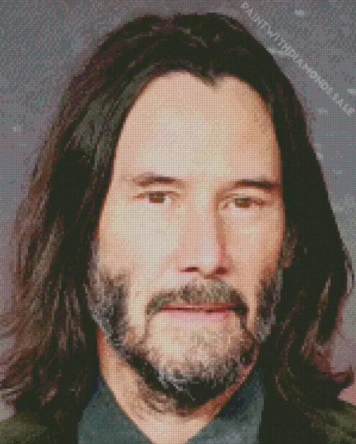 Keanu Reeves With Long Hair Diamond Painting