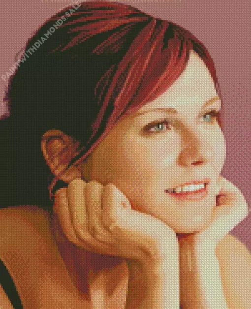 Kirsten Dunst With Red Hair Diamond Painting