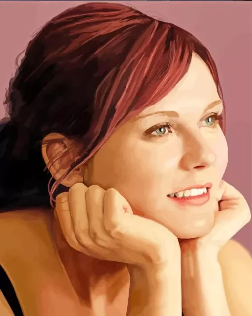 Kirsten Dunst With Red Hair Diamond Painting