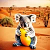 Koala Eating Mango Diamond Painting