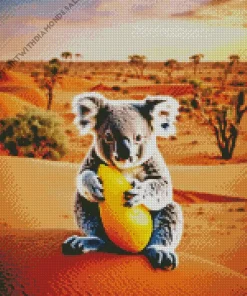 Koala Eating Mango Diamond Painting