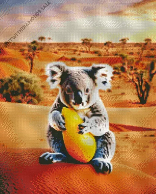 Koala Eating Mango Diamond Painting