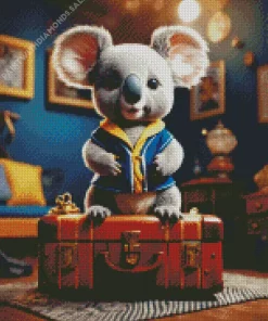 Koala On A Suitcase Diamond Painting