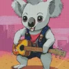 Koala Playing Guitar Diamond Painting