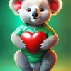 Koala With Heart Diamond Painting