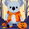 Koala With Pumpkins Diamond Painting