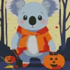 Koala With Pumpkins Diamond Painting