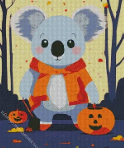 Koala With Pumpkins Diamond Painting