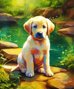 Labrador Puppy Diamond Painting