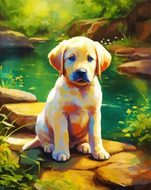 Labrador Puppy Diamond Painting