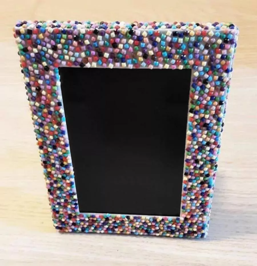 A Photo Frame Full of Sparkle Leftover Diamond gems