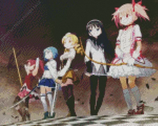 Madoka Magica Characters Diamond Painting