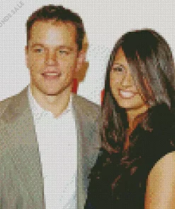 Matt Damon And His Wife Diamond Painting