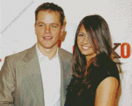 Matt Damon And His Wife Diamond Painting