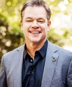 Matt Damon Smiling Diamond Painting