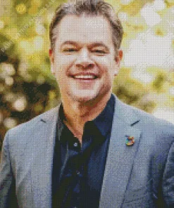 Matt Damon Smiling Diamond Painting