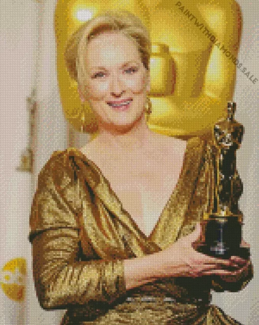 Meryl Streep With Award Diamond Painting