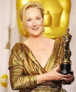 Meryl Streep With Award Diamond Painting